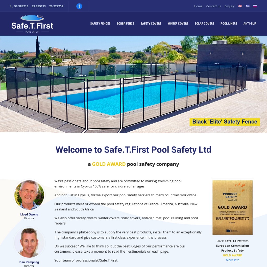 Safe.T.First Pool Safety Cyprus